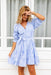 The Amber Dress - Blue Striped - Sparrow & Finch Boutique