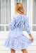 The Amber Dress - Blue Striped - Sparrow & Finch Boutique