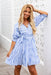 The Amber Dress - Blue Striped - Sparrow & Finch Boutique