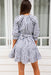 The Amber Dress - Grey Striped - Sparrow & Finch Boutique