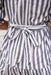 The Amber Dress - Grey Striped - Sparrow & Finch Boutique