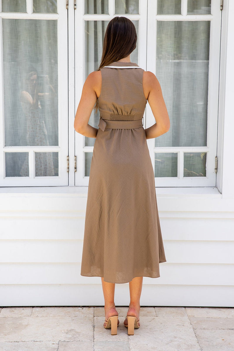 The Anisa Dress - Brown