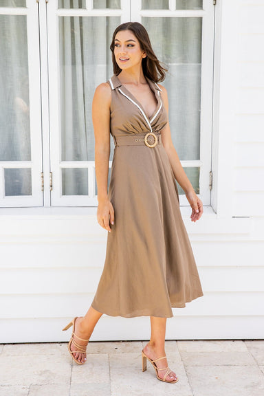 The Anisa Dress - Brown - Sparrow & Finch Boutique