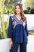 The Aquarius Shirt - Dark Sapphire - Sparrow & Finch Boutique