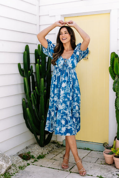 The Arcadia Dress - Seaside Blue - Sparrow & Finch Boutique