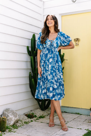 The Arcadia Dress - Seaside Blue - Sparrow & Finch Boutique