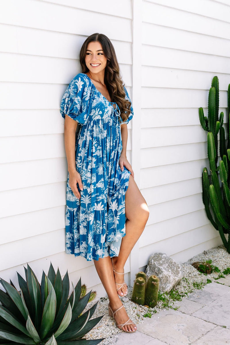 The Arcadia Dress - Seaside Blue