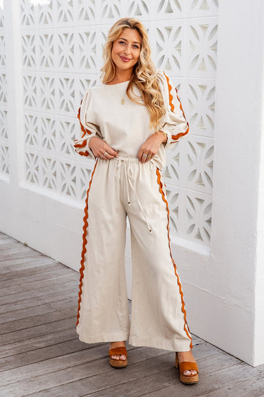 The Asha Pants - Barley White - Sparrow & Finch Boutique