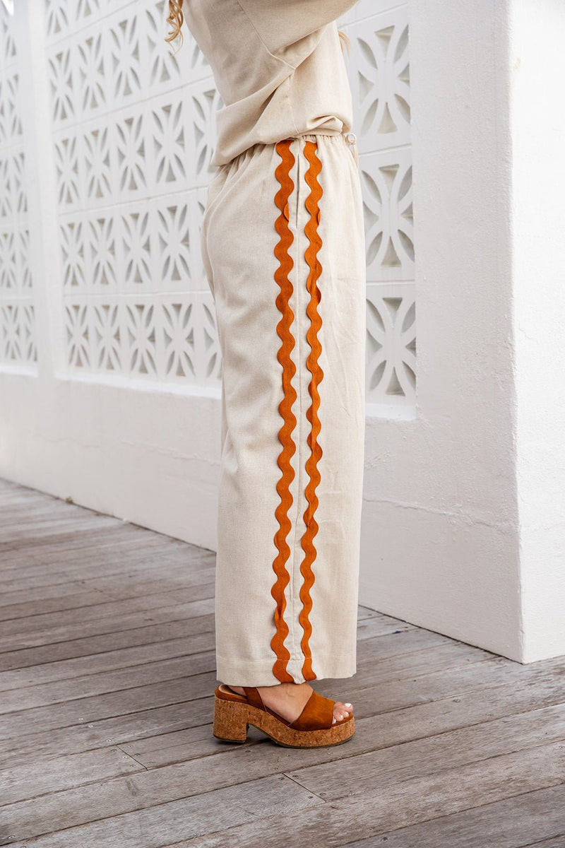 The Asha Pants - Barley White
