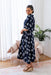 The Aurora Dress - Dark Navy Fern - Sparrow & Finch Boutique