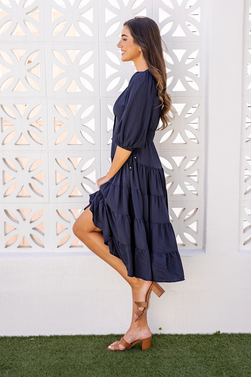 The Avani Dress - Navy