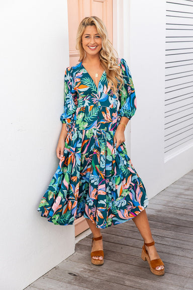 The Avani Dress - Rainforest - Sparrow & Finch Boutique