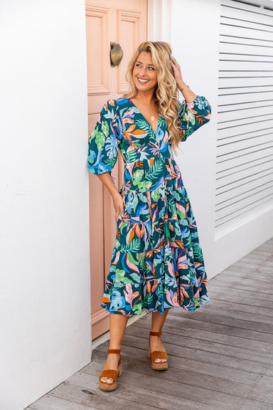 The Avani Dress - Rainforest - Sparrow & Finch Boutique
