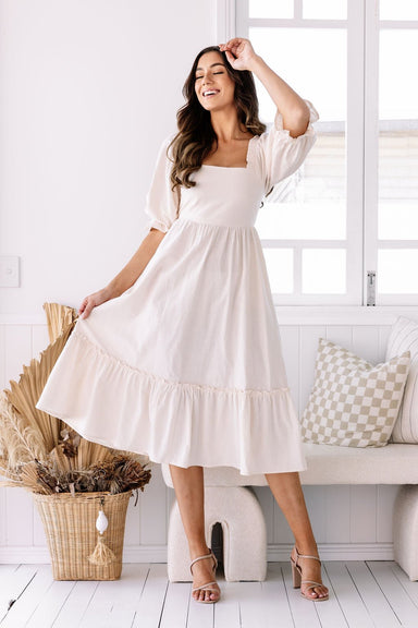 The Ayla Dress - Cream - Sparrow & Finch Boutique