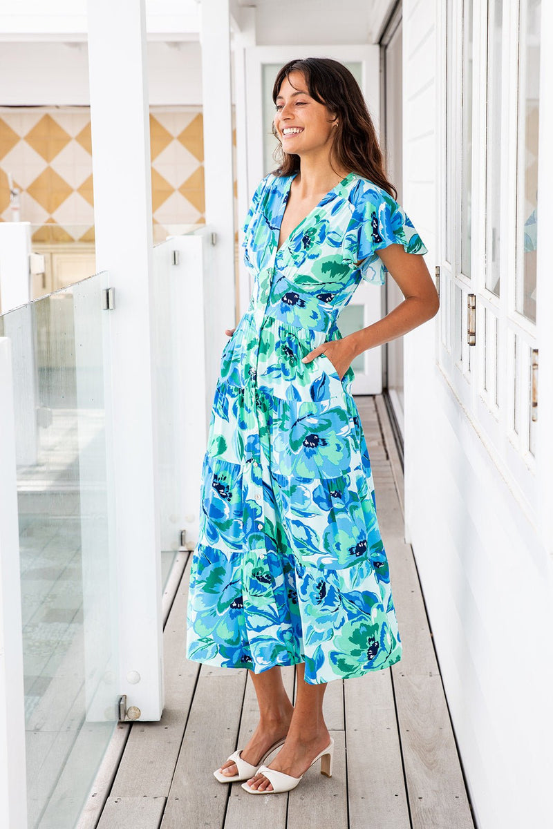 The Bailey Dress - Bondi Blue