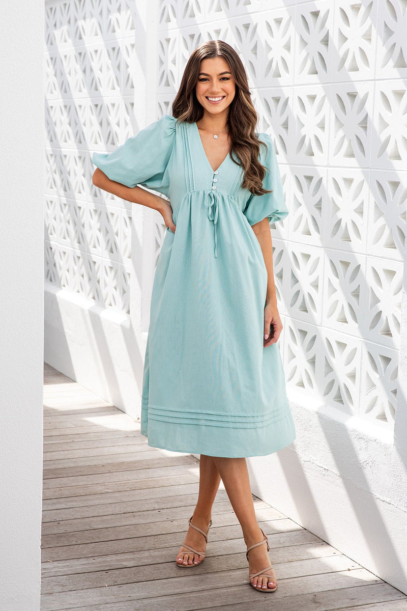 The Brielle Dress - Sweet Blue
