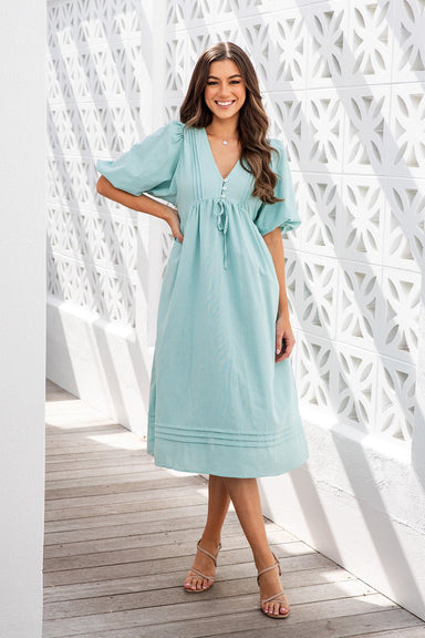 The Brielle Dress - Sweet Blue - Sparrow & Finch Boutique