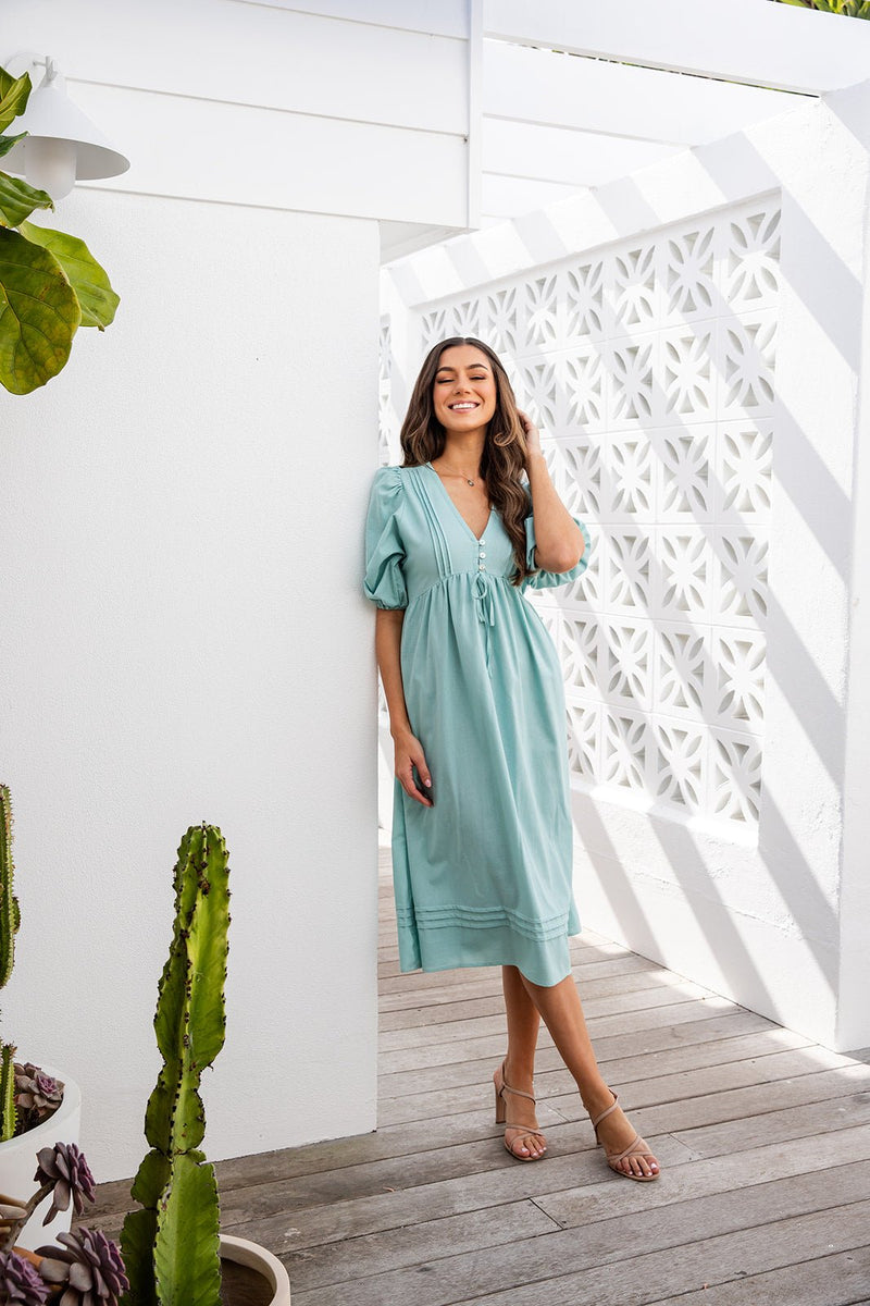 The Brielle Dress - Sweet Blue