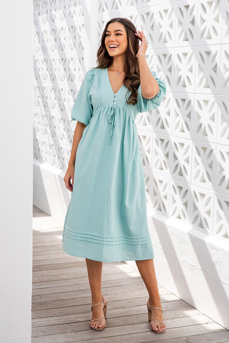 The Brielle Dress - Sweet Blue