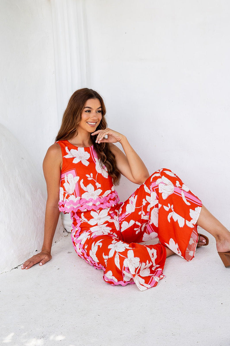 The Cadenza Jumpsuit - Sun-kissed Blooms