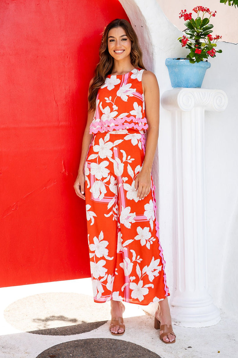 The Cadenza Jumpsuit - Sun-kissed Blooms