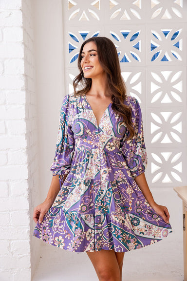The Cassia Dress - Periwinkle - Sparrow & Finch Boutique