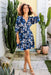 The Cassia Dress - Prussian Blue Floral - Sparrow & Finch Boutique