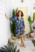 The Cassia Dress - Prussian Blue Floral - Sparrow & Finch Boutique