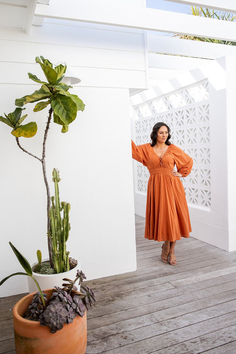 The Cheyenne Dress - Rust