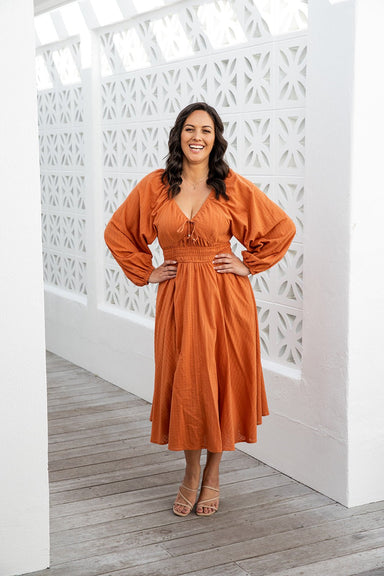 The Cheyenne Dress - Rust - Sparrow & Finch Boutique