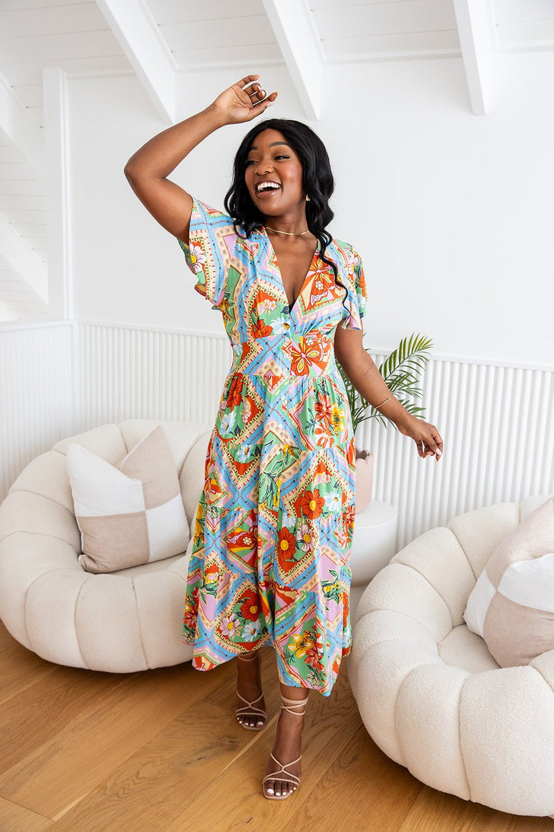 The Delita Dress - Citron Relix