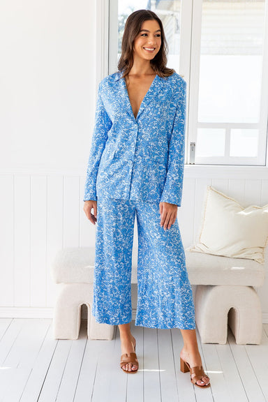 The Delvina Pants - Blue Orchard - Sparrow & Finch Boutique
