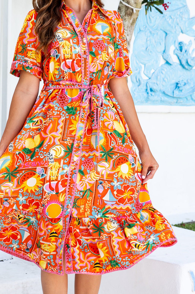 The Divinus Dress - Sunset Tropics