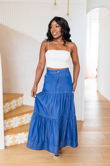 The Divinus Skirt - Denim - Sparrow & Finch Boutique
