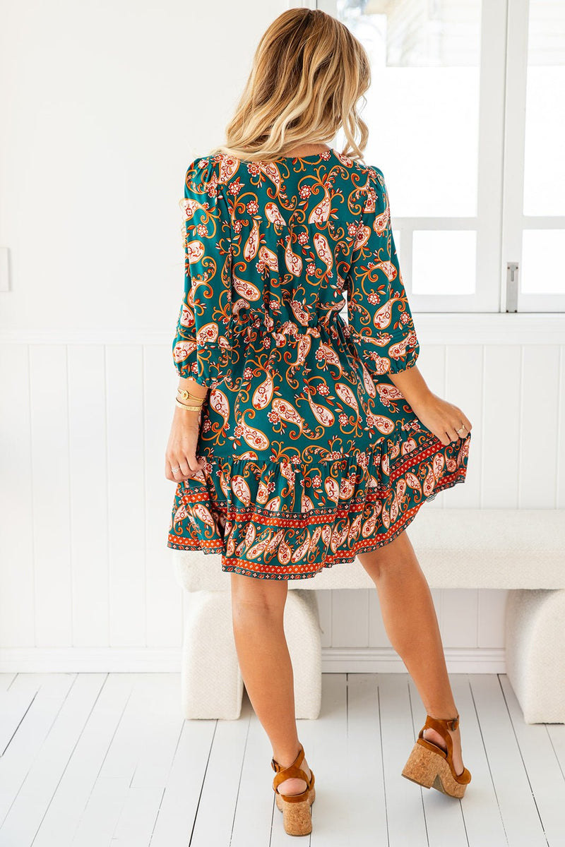 The Elvira Dress - Regal Green
