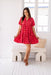 The Emerson Dress - Checkered Cerise - Sparrow & Finch Boutique