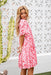 The Emerson Dress - Floral Carmine - Sparrow & Finch Boutique