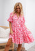 The Emerson Dress - Floral Carmine - Sparrow & Finch Boutique