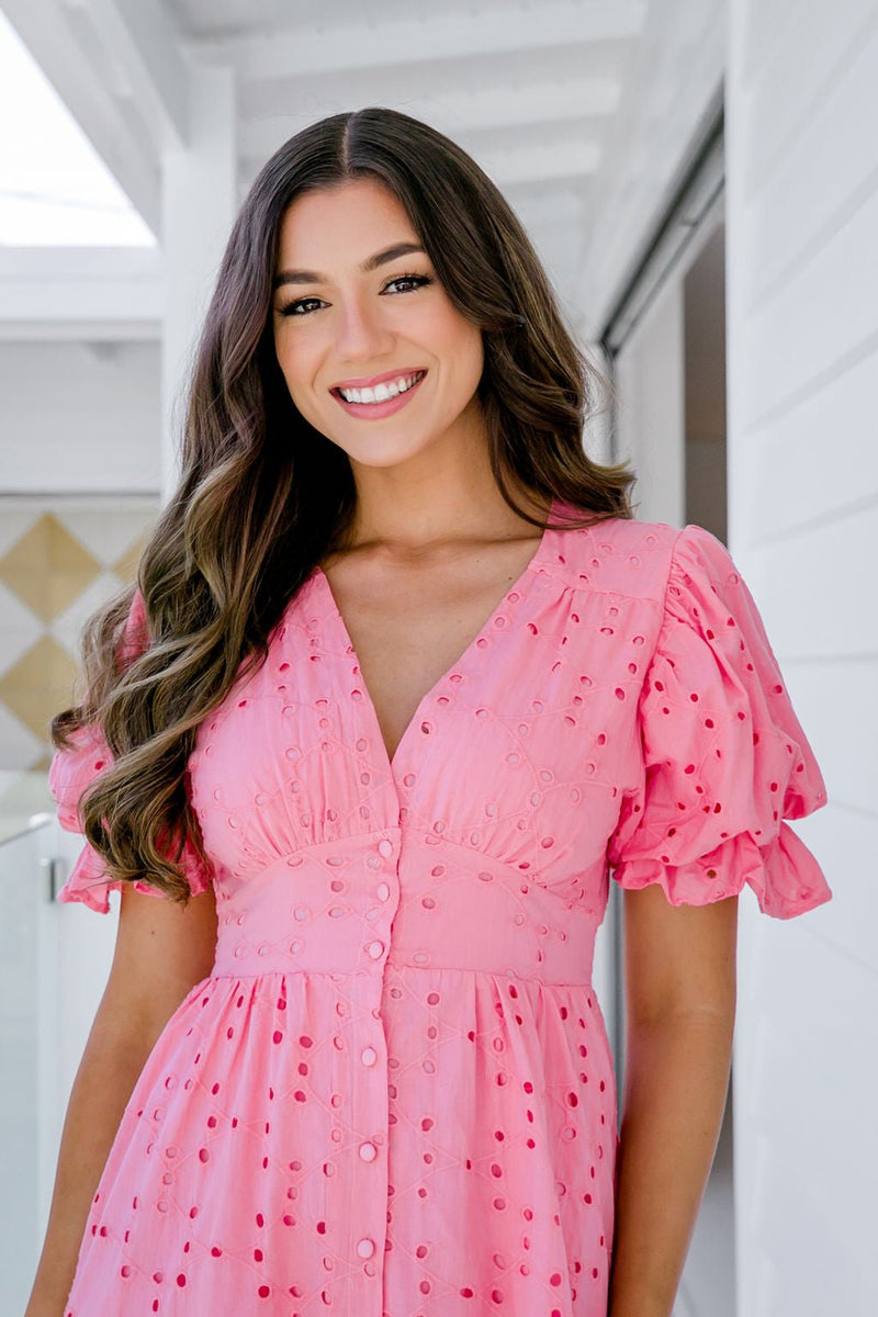 The Emery Dress - Baby Pink