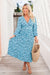 The Eternity Dress - Blue Posy - Sparrow & Finch Boutique