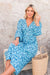 The Eternity Dress - Blue Posy - Sparrow & Finch Boutique