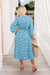 The Eternity Dress - Blue Posy - Sparrow & Finch Boutique