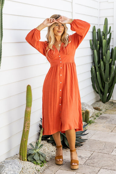 The Eternity Dress - Sweet Orange - Sparrow & Finch Boutique