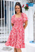 The Evelia Dress - Carmine Flair - Sparrow & Finch Boutique