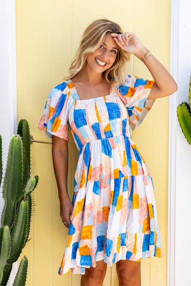 The Evelia Dress - Sandy Palms - Sparrow & Finch Boutique