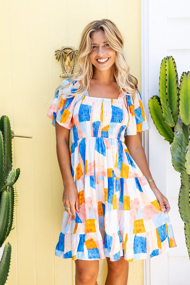 The Evelia Dress - Sandy Palms - Sparrow & Finch Boutique