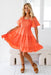 The Evelia Dress - Sunny Peach - Sparrow & Finch Boutique