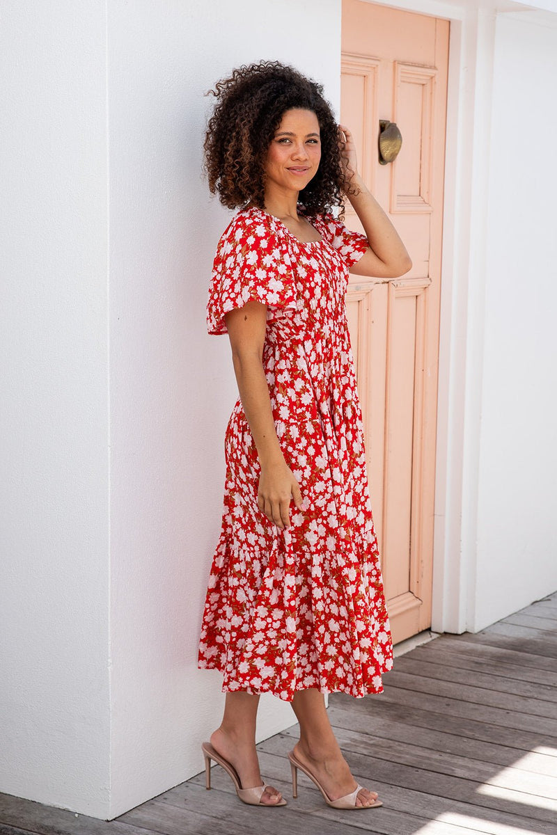 The Feliz Dress - Poppy Red