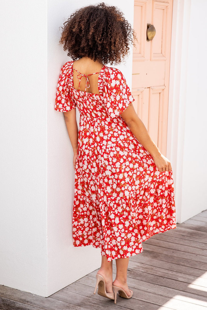The Feliz Dress - Poppy Red