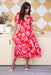 The Feliz Dress - Red Garden - Sparrow & Finch Boutique